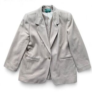 Harve Benard by Benard Holtzman Vintage Wool Blend Classic Tan Womens Blazer 16